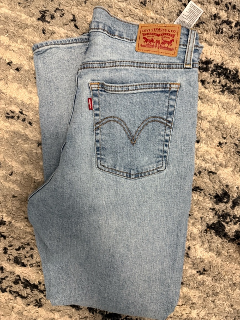 Levi's Light Blue Wedgie Straight Denim Jeans